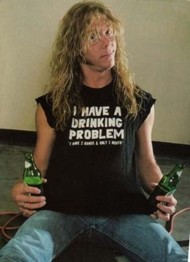 James hetfield ve alkol