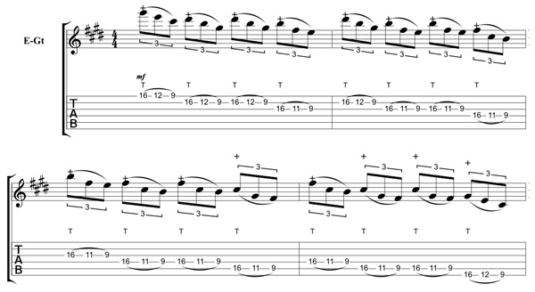 pentatonic tapping licks