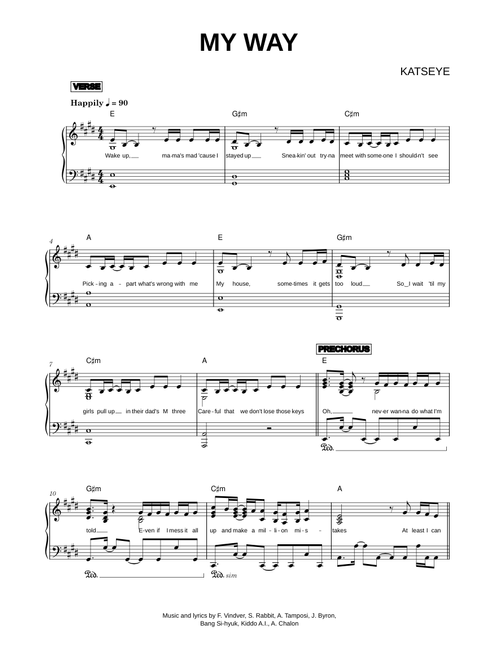 My Way - KATSEYE (Piano)