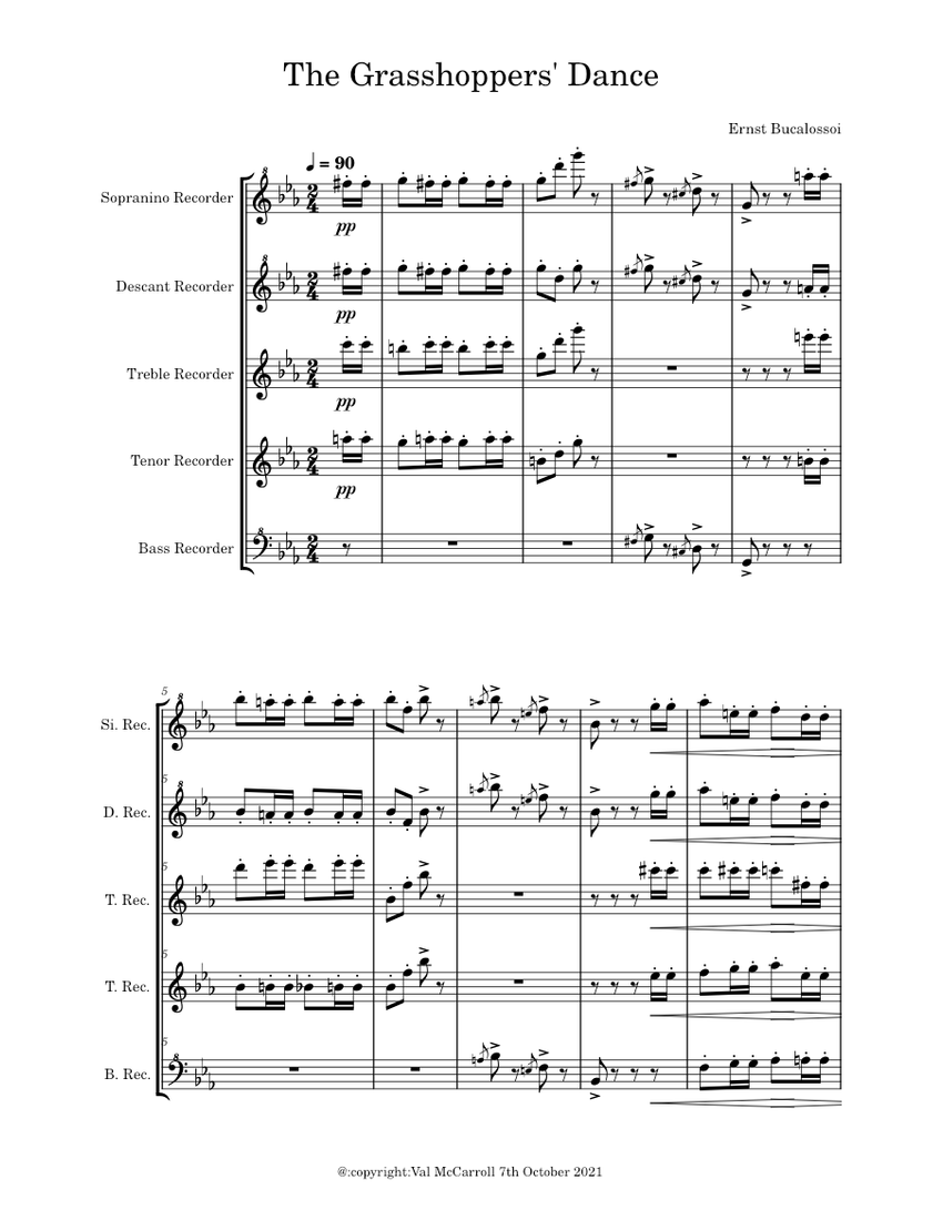 The Dance Ernest Bucalossi Sheet music for Recorder