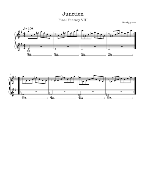 FF8 sheet music by emanuelevatte | Play, print, and download in