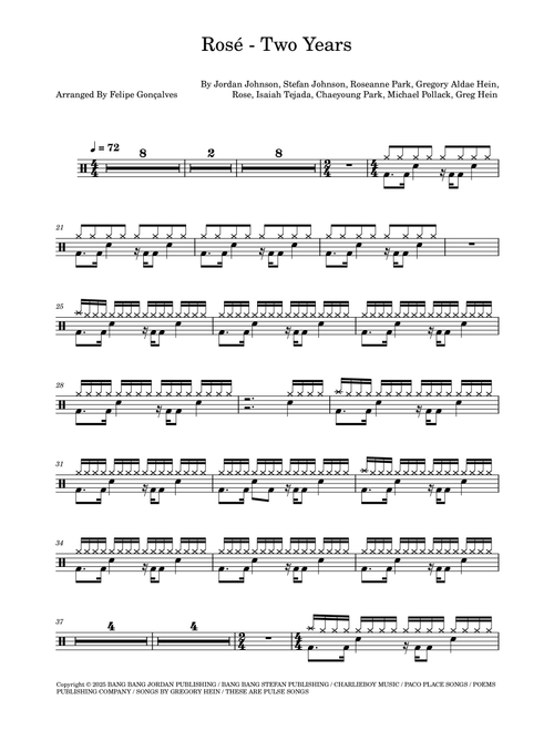 Two Years (Arr. Felipe Gonçalves) - Rose (Drums)