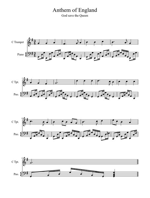 Anthem of England / God Save The Queen