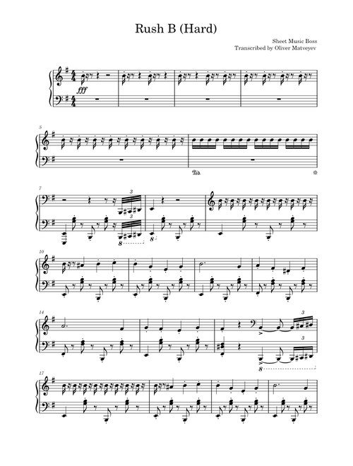 Rush B – Sheet Music Boss Rush B