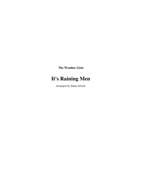 It's Raining Men