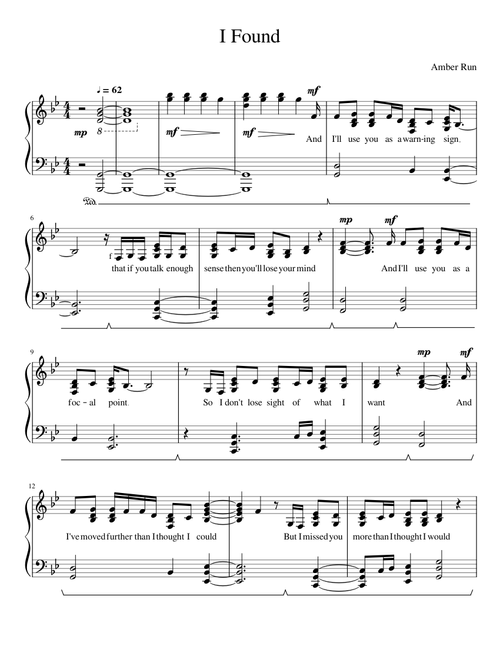 I Found - Amber Run (Simplified)