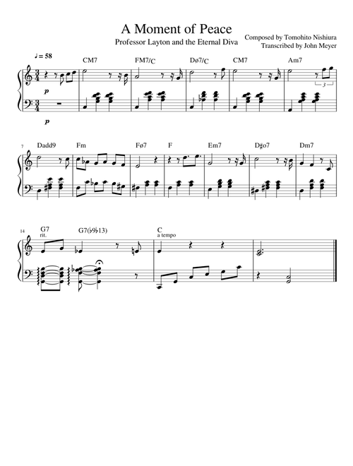 A Moment of Peace - Yuzo Koshiro