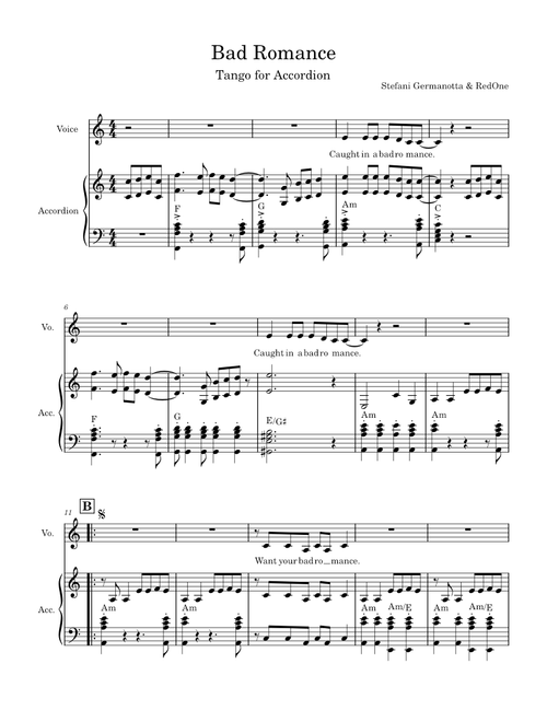Bad Romance (Tango) - Lady Gaga