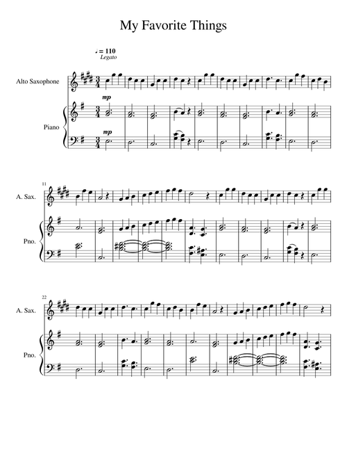 My Favorite Things Re-harm Duet