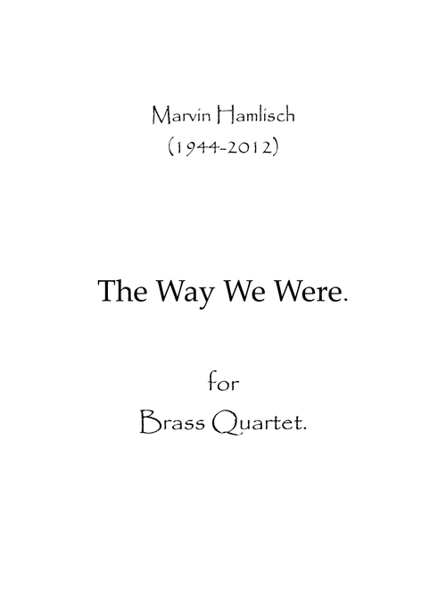The Way We Were (Arr. Spence Bundy) - Barbra Streisand (Brass Ensemble)