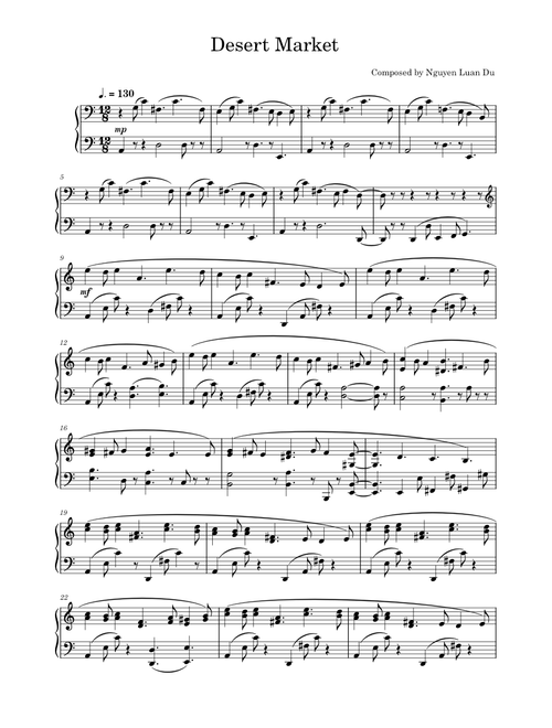 Desert Market (Piano) - Nguyen Luan Du