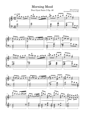Morning Mood from Peer Gynt Suite No. 1 – Edvard Grieg Sheet Music with ...