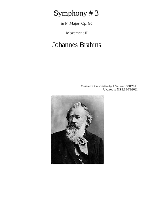 Brahms Symphony #3 Movement II