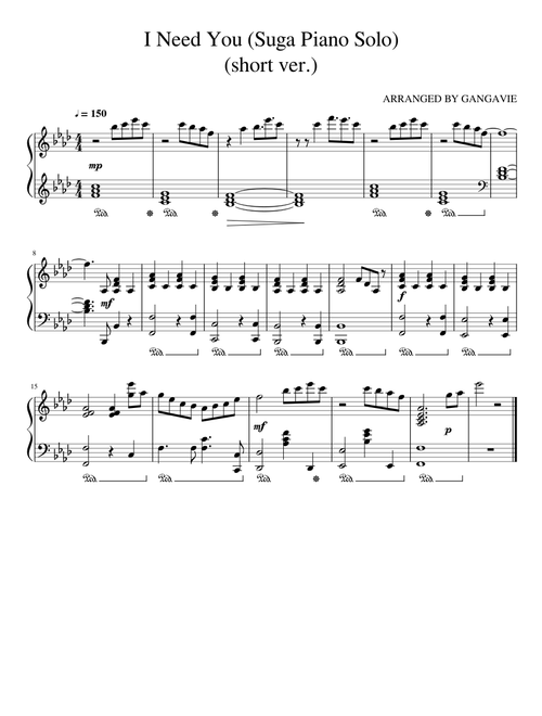 I Need You (Suga Piano Solo) (short ver.)