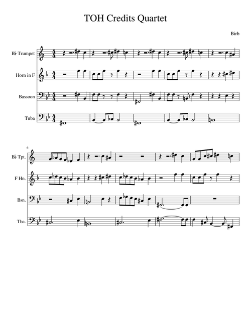 TOH Credits Quartet