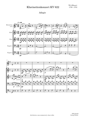 Concerto for Clarinet K 622 - Mozart - 2nd movt - for Bb clar