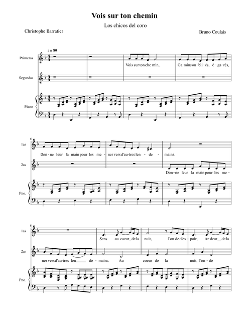 Vois sur ton chemin (SAyPiano)