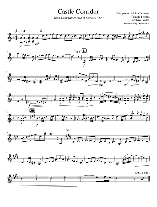 Castle Corridor – Castlevania Aria of Sorrow - Solo Violin