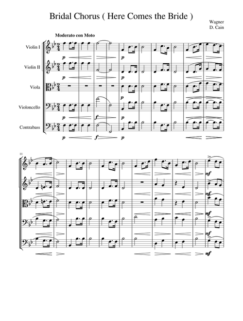 Bridal Chorus ( Here Comes the Bride )