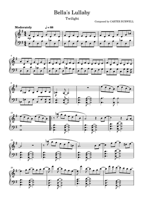 TWILIGHT—THE SCORE (PIANO SOLO) Twilight - The Score: Easy Piano Solo: Burwell, Carter