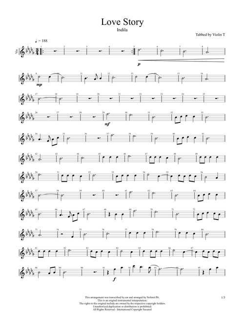 Love Story ( Indila ) - Ïndila (Violin Solo)
