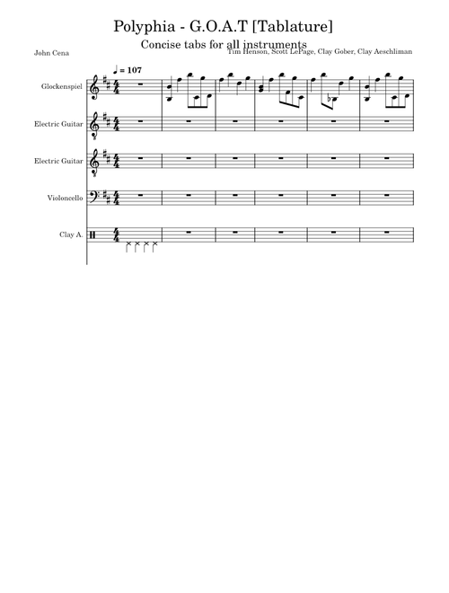 Polyphia - G.O.A.T. (Standard Notation) WIP