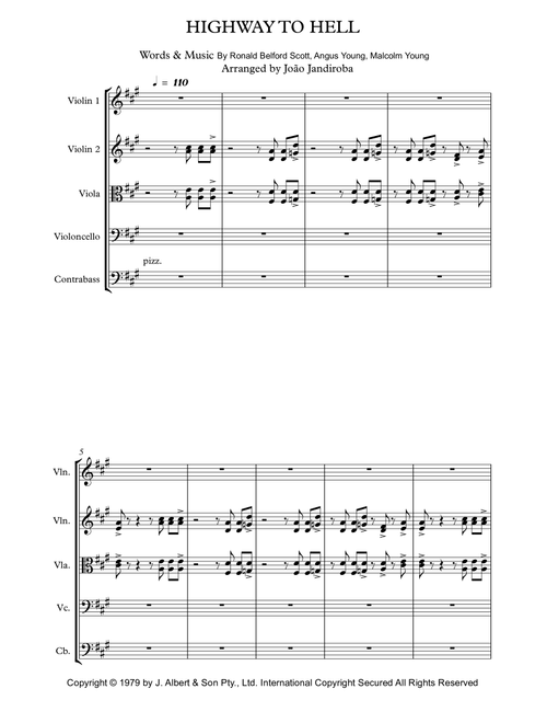 Highway To Hell (Arr. João Lourenço Gama Jandiroba) - AC/DC (String Ensemble)