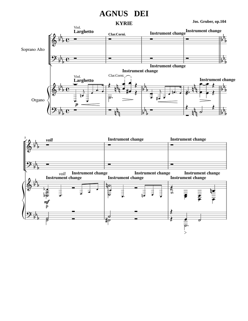 Maria Zeller Messe Joseph Gruber Sheet music for Piano, Soprano