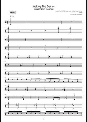 Free Bullet for My Valentine sheet music | Download PDF or print