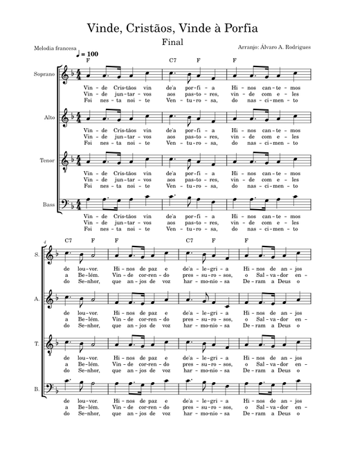 Gloria, in excelsis Deo – Misc Traditional Vinde, Cristãos, Vinde à Porfia