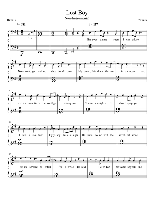 Ruth B - Lost Boy (Non-Instrumental)