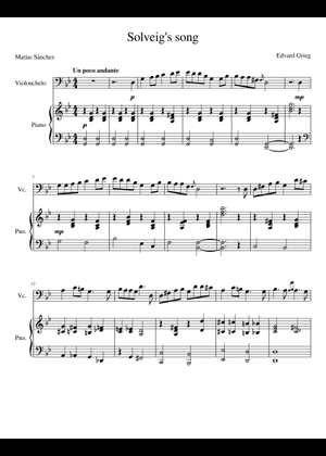 Play Official version of Solveig's Song Sheet Music by Edvard