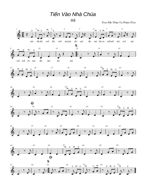 Tiến Vào Nhà Chúa –Hồ Nhị