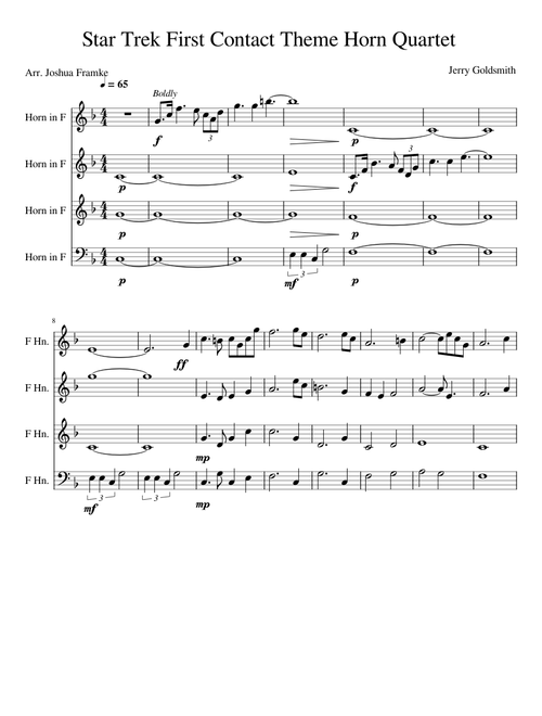 Star Trek First Contact Theme Horn Quartet