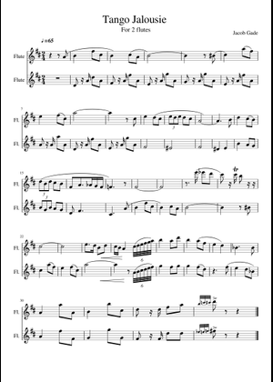 Play Official version of Jalousie Sheet Music by Jacob Gade for Piano ...