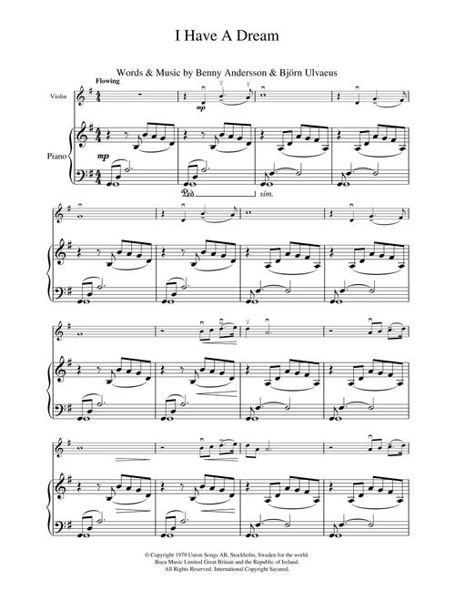 I Have A Dream - ABBA, Westlife (Violin Solo)