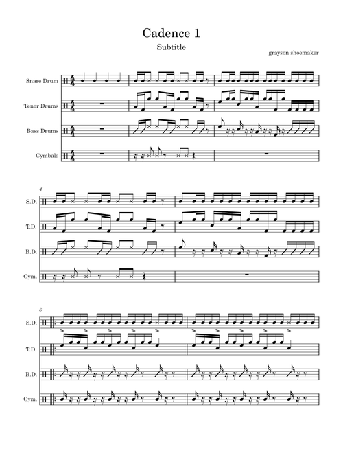 Drumline Cadence