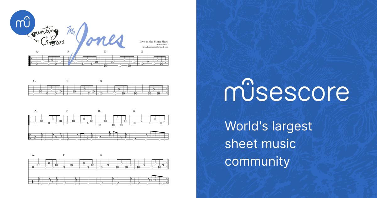Mr jones – Counting Crows Mr. Jones Sheet Music and Tab with Chords for ...