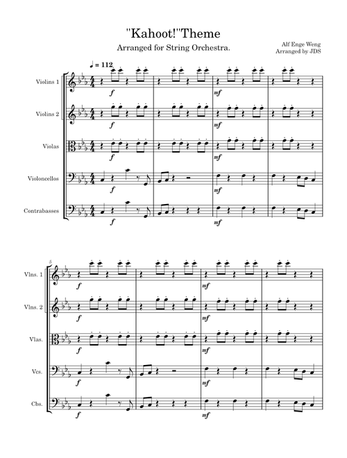 Kahoot! Theme – Alf Inge Wang Kahoot! Theme Kahoot! String Arrangement