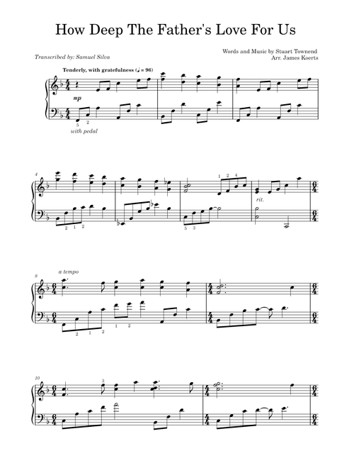 How Deep The Father's Love For Us - Arr. James Koerts