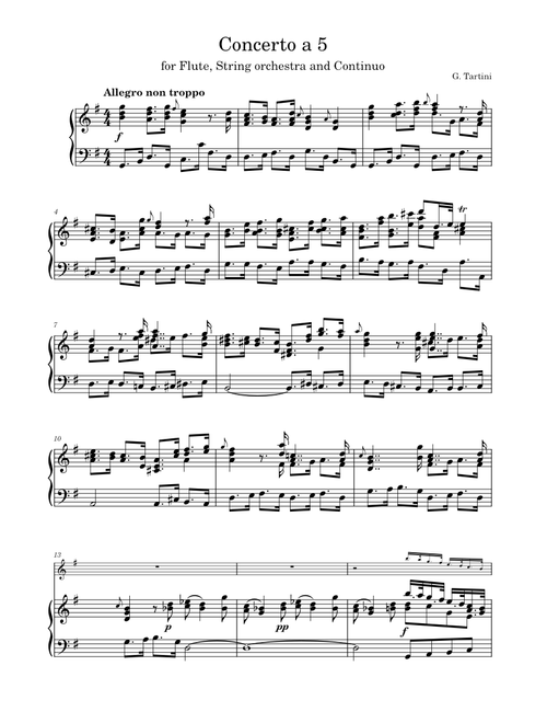 Concerto a 5 No. 1 – Giuseppe Tartini