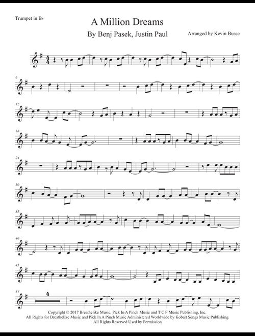 A Million Dreams (Arr. Kevin Busse) - Pink (Trumpet Solo)