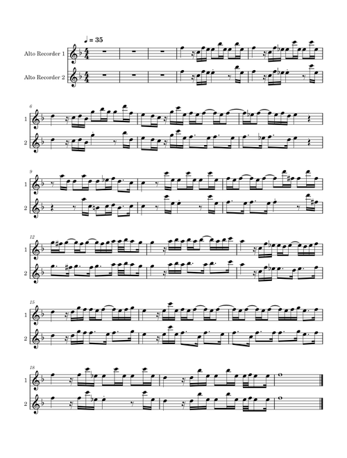 Gottes Zeit ist die allerbeste Zeit, BWV 106 – Johann Sebastian Bach (recorders only)