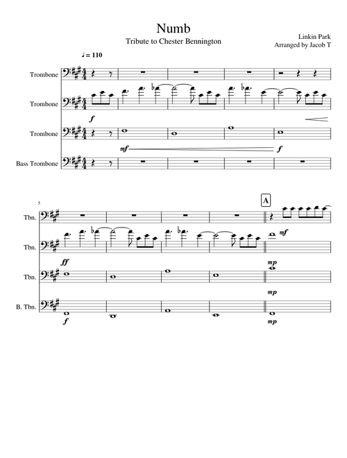 Numb - Linkin Park Trombone Quartet