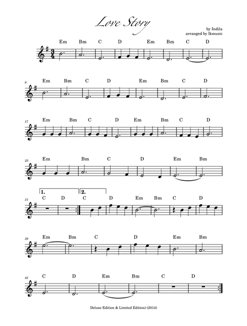 love story (Arr. Lkmusic) - Indila (Violin Solo)