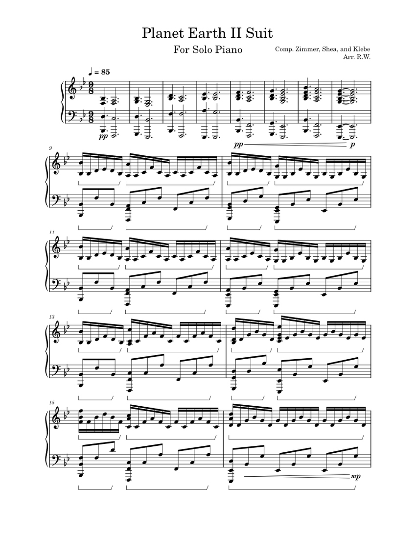 2024年ファッション福袋 Zimmer Hans – Suite II Earth Planet Sheet Piano for music タイムセール