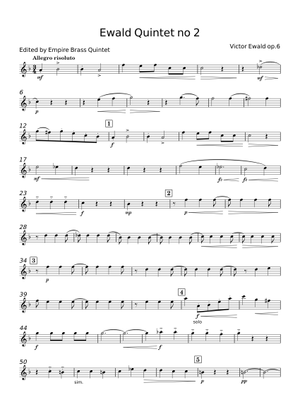 Brass Quintet No Sheet Music for Trombone, Cornet, Tuba, French