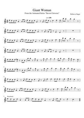federación Anterior personalidad Free steven universe - giant woman by Misc Cartoons sheet music | Download  PDF or print on Musescore.com