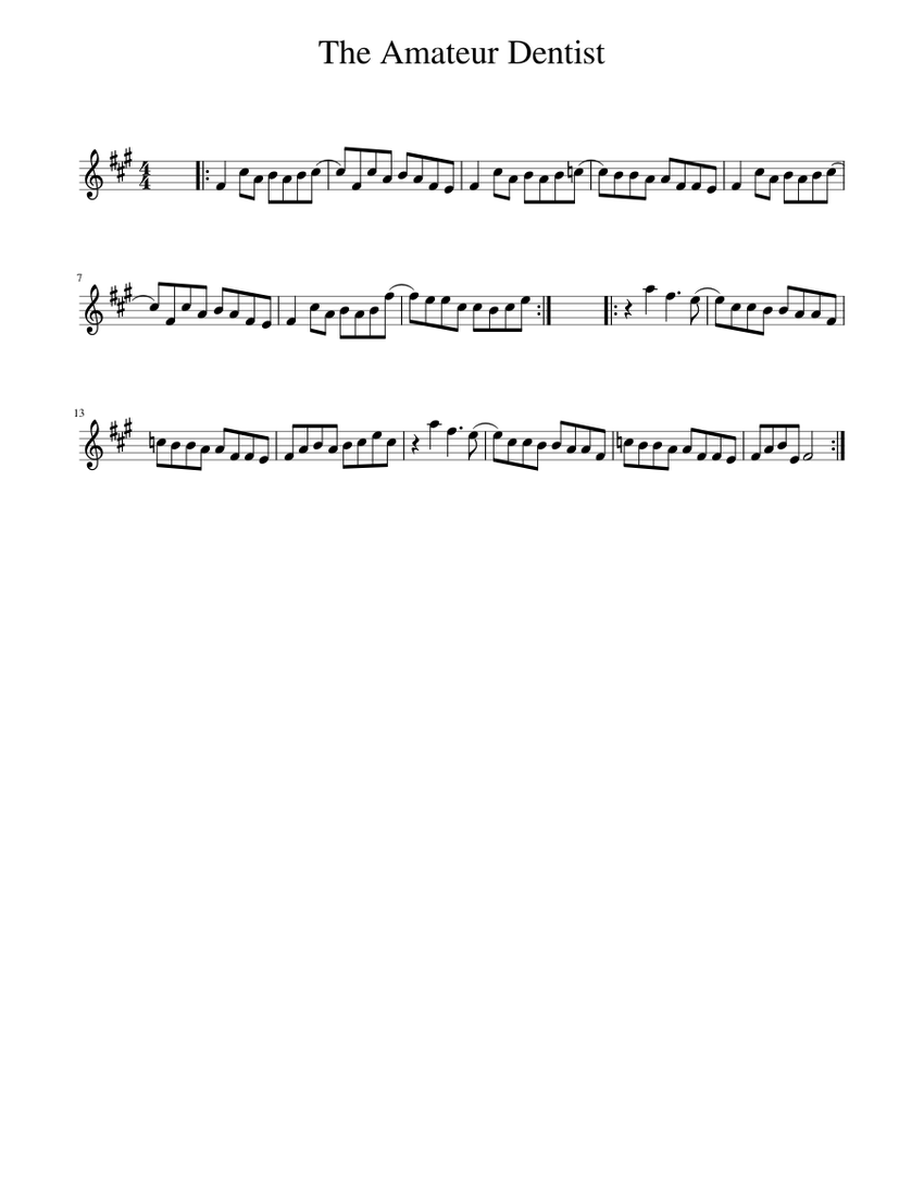 The Amateur Dentist Sheet music for Piano (Solo)