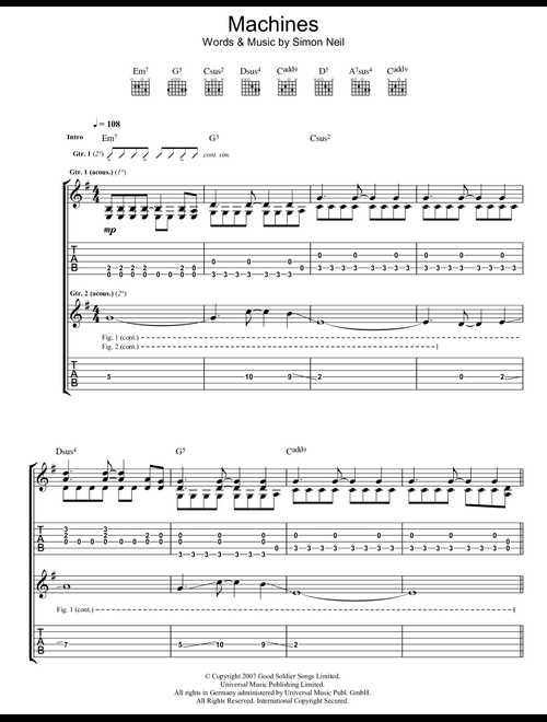 Machines - Biffy Clyro (Guitar Tab)